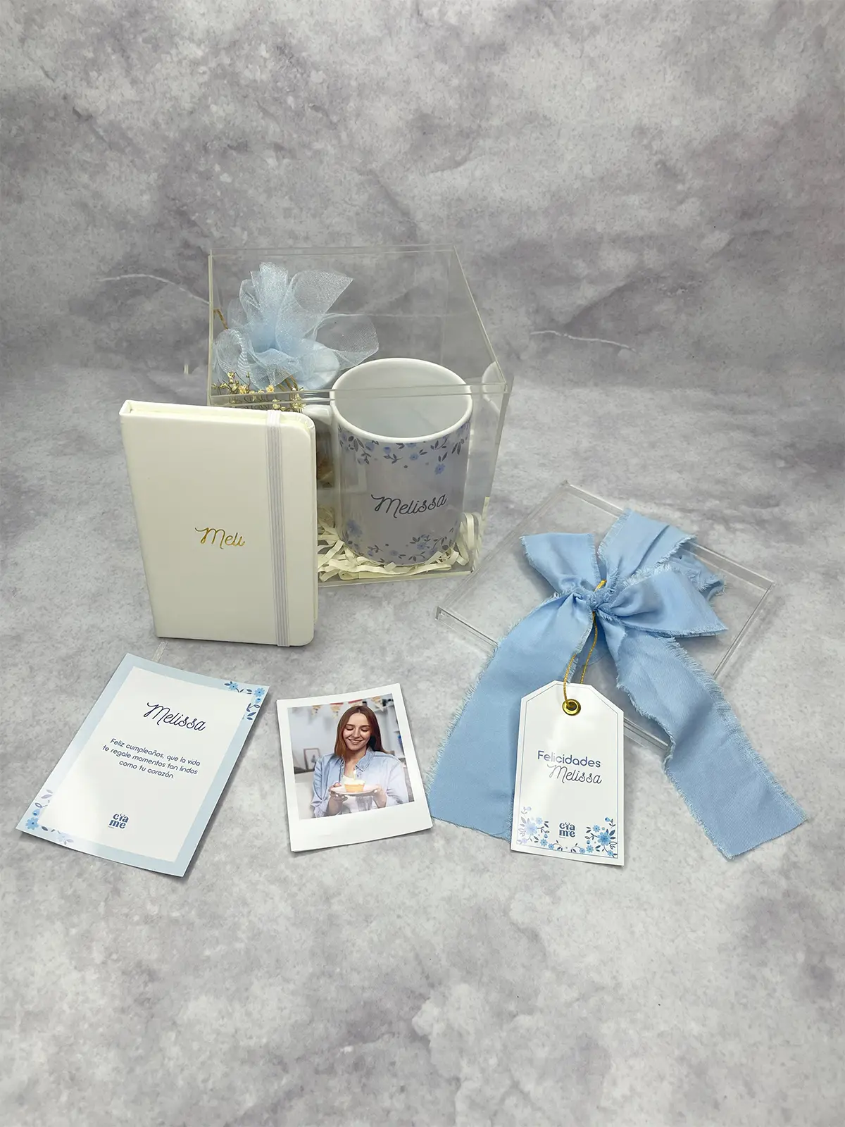 Regalo cumpleaños personalizado con taza sublimada, libreta A6 personalizada, jar galletas Chips Ahoy